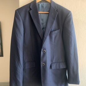 Saks Fifth Avenue Navy Blue Loro Piana Fabric USA Made Wool Blazer 40R